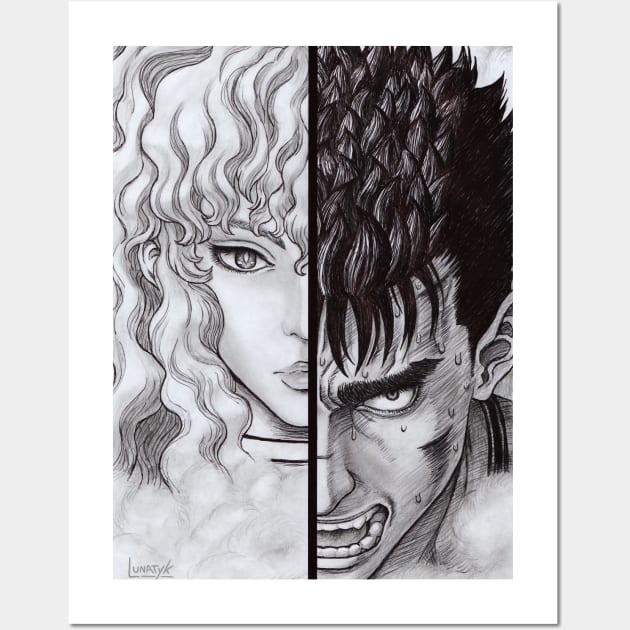 Griffith and Guts Wall Art by Lunatyk